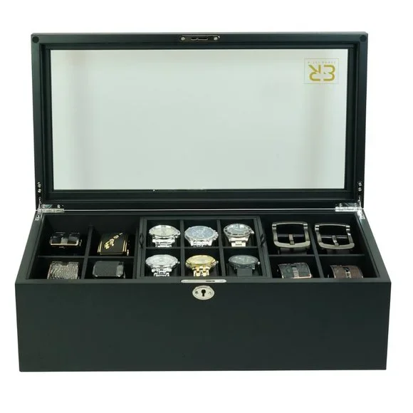 Ultimate Accessory Organizer: Premium Box for 8 Belts, 6 Watches, and Jewelry - Picture 5 of 6